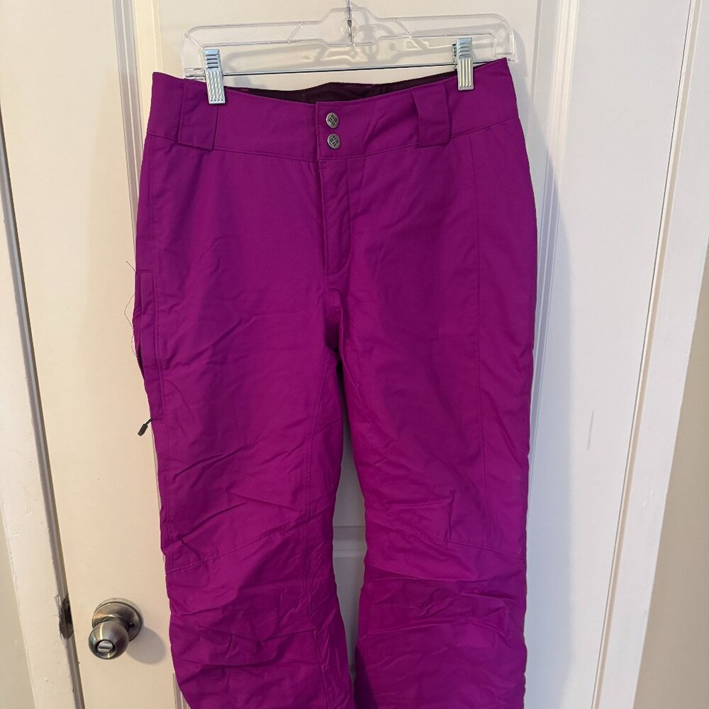 Columbia W's Ski Snowboard Snow Pant Omni Tech Insulated, Size: S, Color: purple
